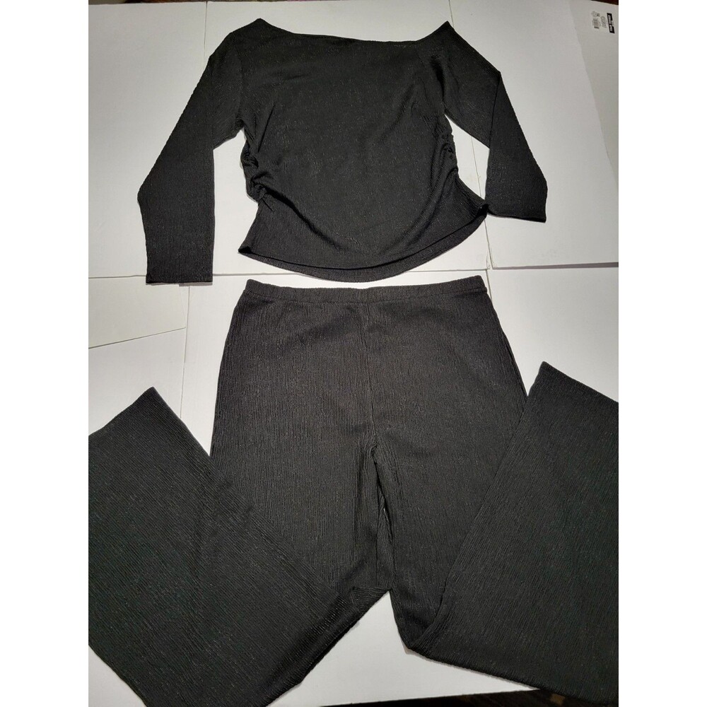 Julia By Love J Pants Top Matching Set Black Size Women's 2X